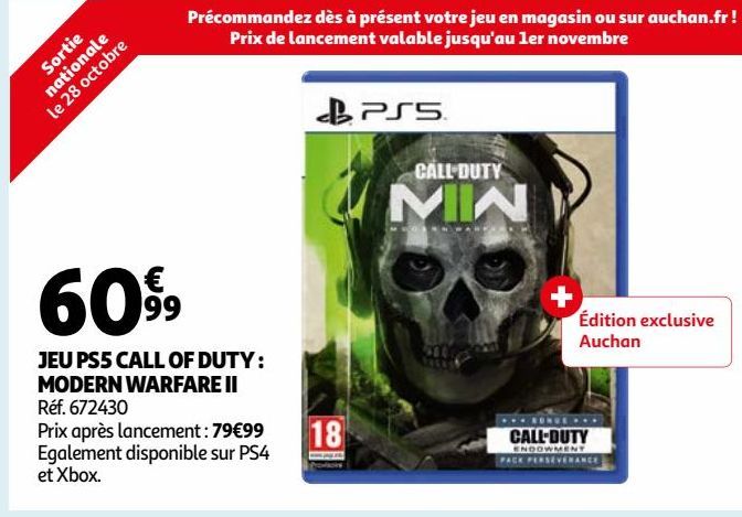 JEU PS5 CALL OF DUTY : MODERN WARFARE II