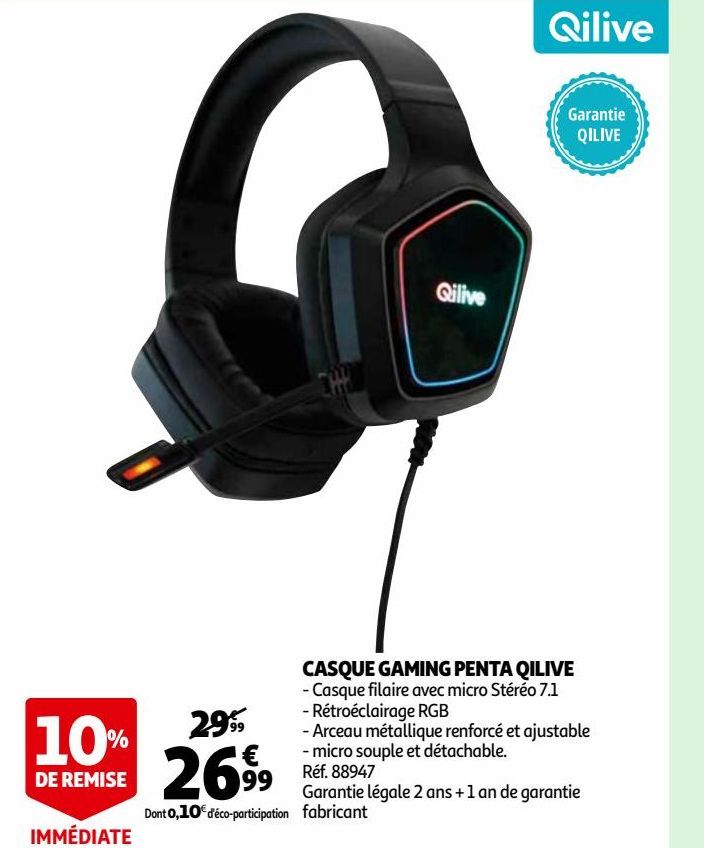 CASQUE GAMING PENTA QILIVE