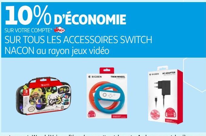 LES ACCESSOIRES SWITCH NACON au rayon jeux vidéo