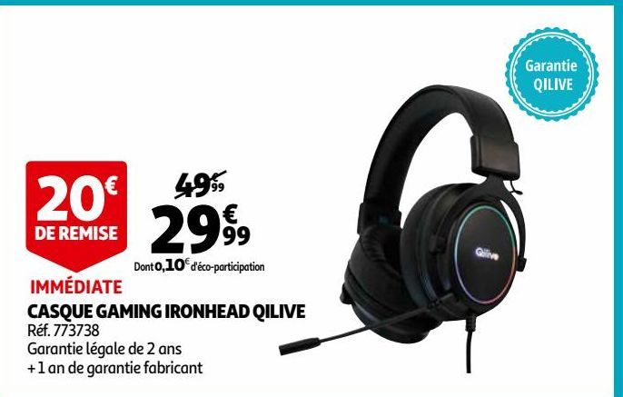 CASQUE GAMING IRONHEAD QILIVE