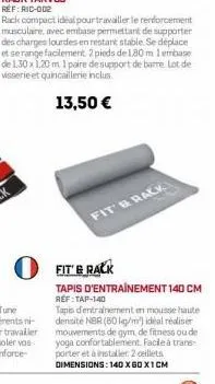 rack compact idéal pour travailler le renforcement musculaire, avec embase permettant de supporter des charges lourdes en restant stable. se déplace et serange facilement 2 pieds de 1.80 m lembase de 