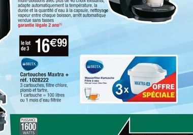 multi-boissons avec plus de 40 choix existants, adapte automatiquement la température, la durée et la quantité d'eau à la capsule, nettoyage vapeur entre chaque boisson, arrêt automatique vendue sans 