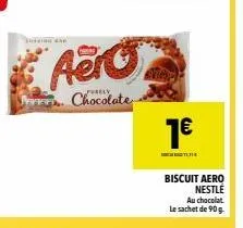 sinong car  aero  chocolate  1€  biscuit aero nestlé au chocolat  le sachet de 90 g 