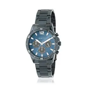 Montre homme chronographe  bracelet acier bleu offre à 179,9€ sur Maty