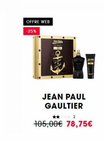 OFFRE WEB -25%  HIGH  JEAN PAUL GAULTIER  ★★  2  105,00€ 78,75€ 