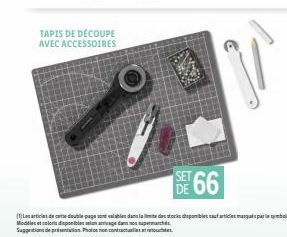 TAPIS DE DÉCOUPE AVEC ACCESSOIRES 