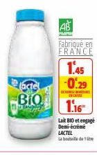 lait bio Lactel