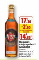 rhum ambré Havana Club