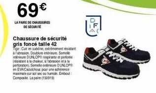 chaussures de sécurité dunlop