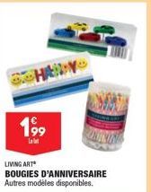 199  LIVING ART BOUGIES D'ANNIVERSAIRE Autres modèles disponibles.  ZENIT 