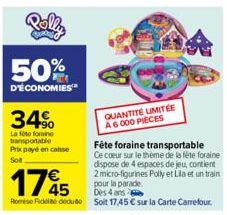 50%  D'ÉCONOMIES  34%  La foto foraine transportable Prix payé en case Solt  QUANTITÉ LIMITÉE A6 000 PIECES Fête foraine transportable Ce coeur sur le thème de la fête foraine dispose de 4 espaces de 