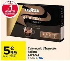 café moulu lavazza