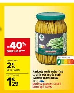 haricots verts Carrefour