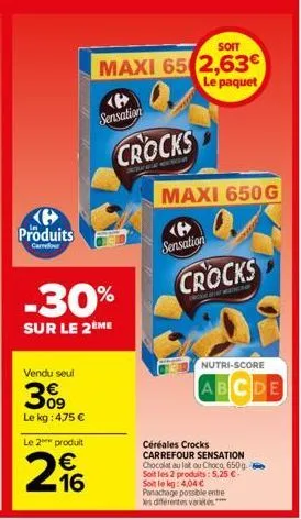 chocolat au lait carrefour