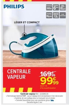 centrale vapeur Philips