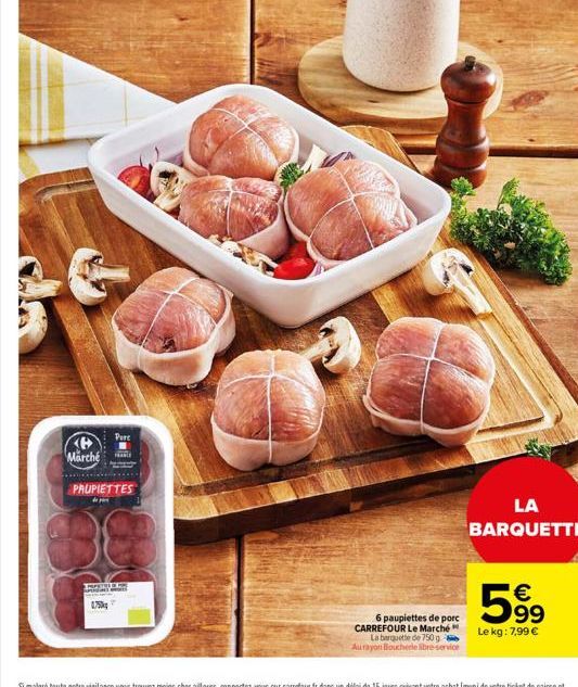 paupiettes de porc Carrefour