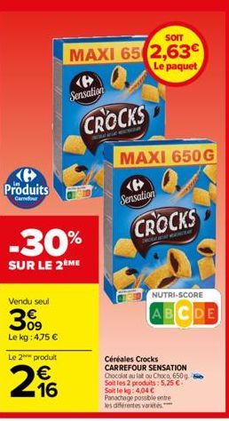 chocolat au lait Carrefour