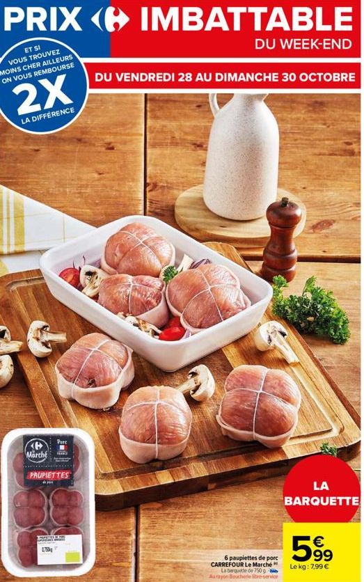 paupiettes de porc Carrefour