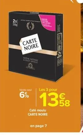 café moulu carte noire