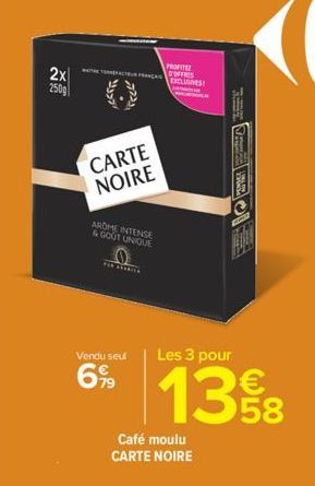 café moulu Carte noire