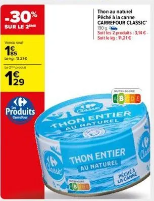 thon au naturel carrefour