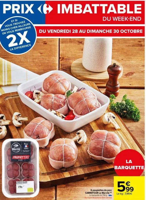 paupiettes de porc carrefour