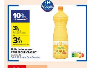 huile de tournesol Carrefour