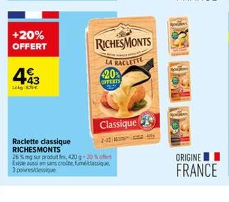 raclette RichesMonts