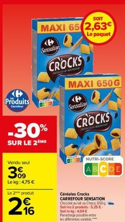 chocolat au lait Carrefour