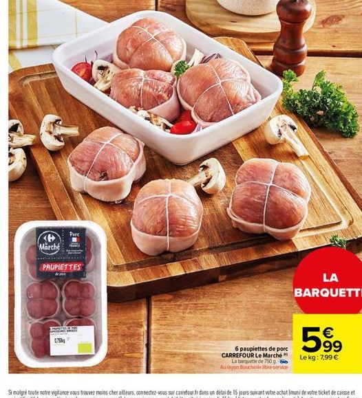 paupiettes de porc Carrefour