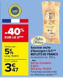 saucisse sèche Reflets de France