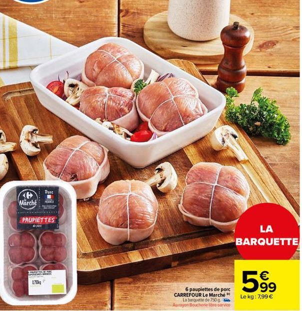 paupiettes de porc Carrefour