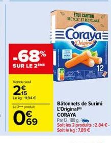 bâtonnets de surimi Coraya