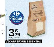 Produits  Carrefour  399  79  Lekg: 5,05 €  CARREFOUR ESSENTIAL  Evential  Marseille 