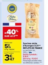 Poffers France  -40%  SUR LE 2  Vendu se  5%  Leg: 19,30€  Le pro  347 