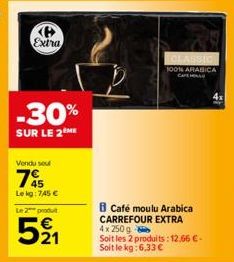 café moulu Carrefour