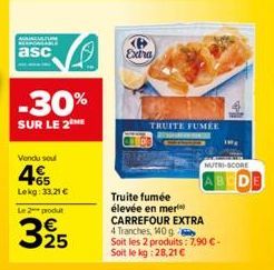 truite fumée Carrefour