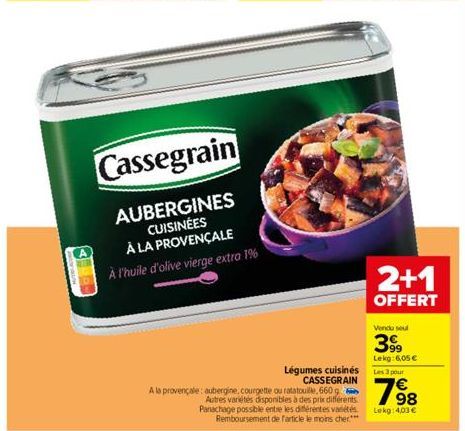 aubergines Cassegrain