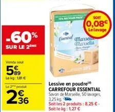 lessive en poudre carrefour