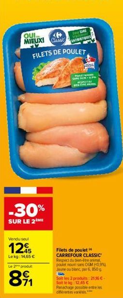 filets de poulet Carrefour