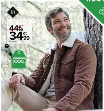 tex  44%  34.99  la veste  jusqu'au  xxxl 