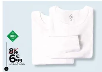 βιο  899  699  le lot de 21-shirts 