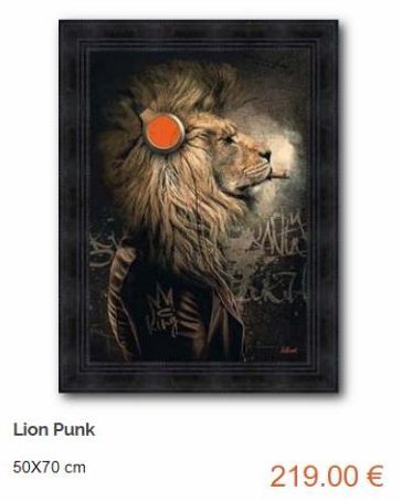 Lion Punk  50x70 cm  Na  219.00 €  