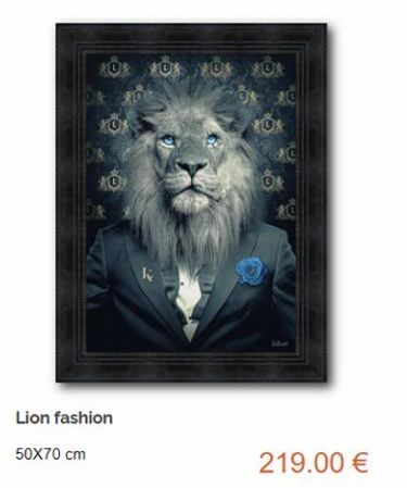 0% 10% 10  401  Lion fashion  50x70 cm  XOX XOX  0 10  10%  OR  10  219.00 € 