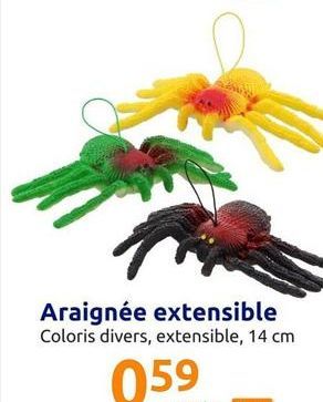 Araignée extensible Coloris divers, extensible, 14 cm  059 