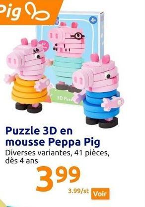 Puzzle 3d Peppa pig