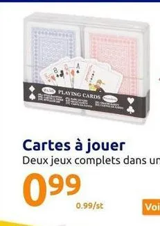 playing cards  0.99/st 