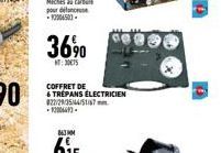 36%  MT: JOCS  COFFRET DE 6 TREPANS ELECTRICIEN 022/29/35/44/51/67mm 