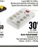 De prise excentrieterrupteur à pied Equipe de fiche extra-plate-22422  30€  NT 25400  BLOC PARAFOUDRE TV Parafoudre Prises  Arsc lnterror Security Pro Tvy Flt 9.52mm Tel RJ11-2016 