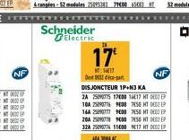 NF  Schneider Electric  17⁰  NT: 1417 Dent  NF 